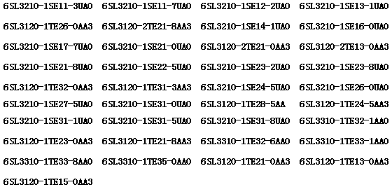 西门子S120变频器订货型号